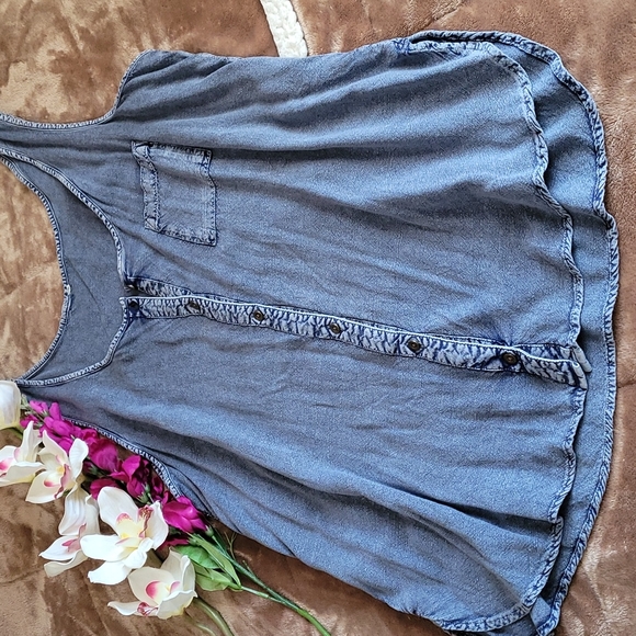 Macy's Blue Jean "look" Tank - Picture 1 of 14